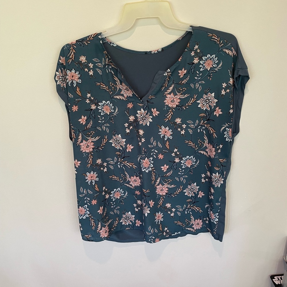 Floral V-Neck Women's Top